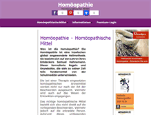 Tablet Screenshot of homoeopathie-homoeopathisch.de